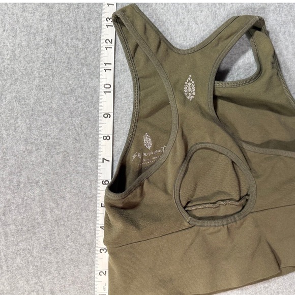 Free People Movement Good Karma Sports Bra Olive Green High Neck Racerback XS S - Picture 8 of 9